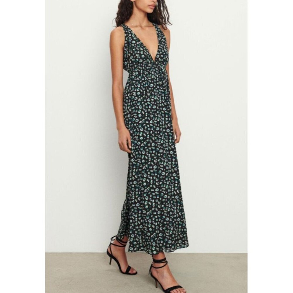 Bash Women's Boho Black Becky Floral Sleeveless Maxi Sundress S